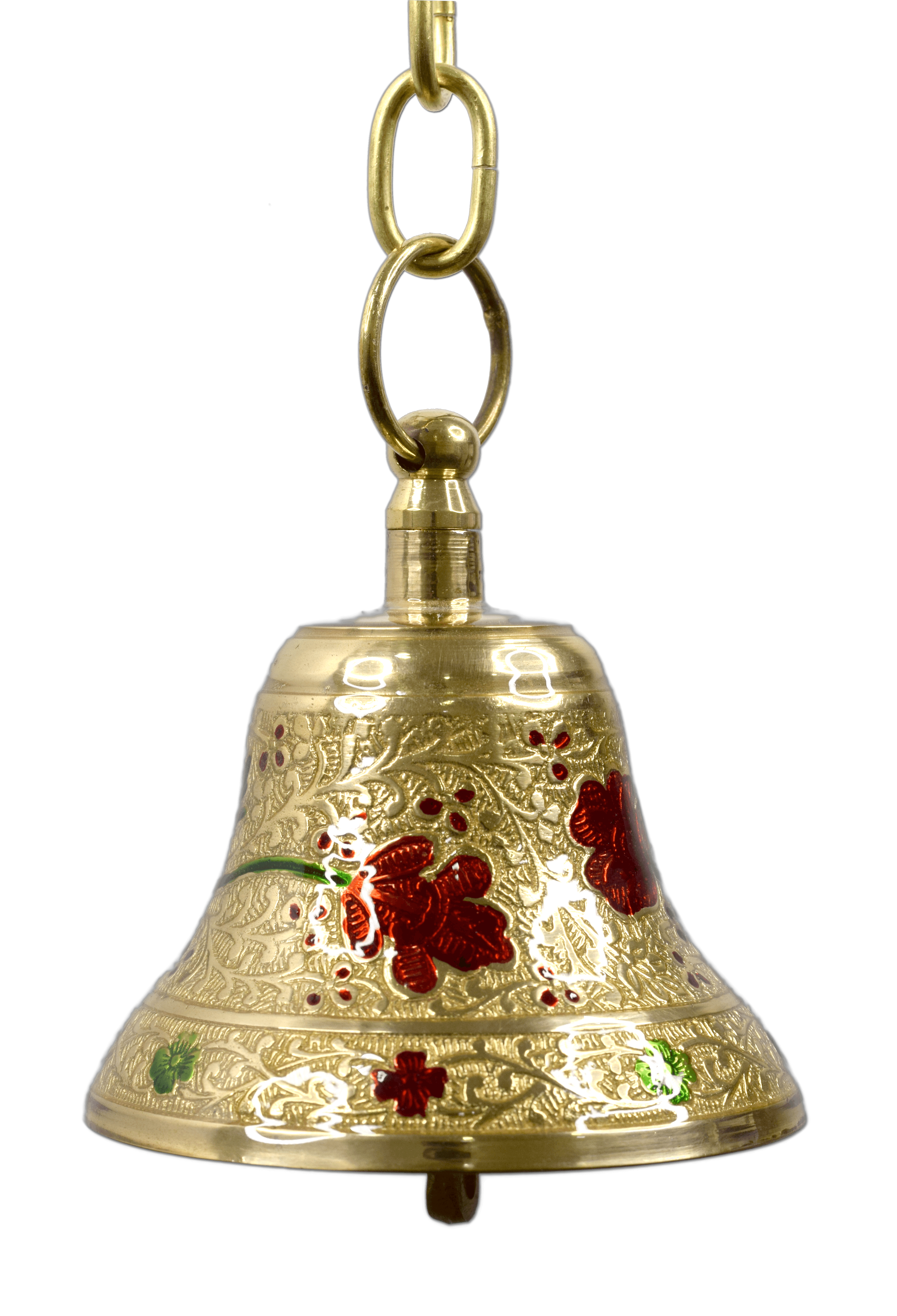 Brass Hanging Bell for Festival Home Decoration with J hock (2 Inch, P –  Mangal Fashions