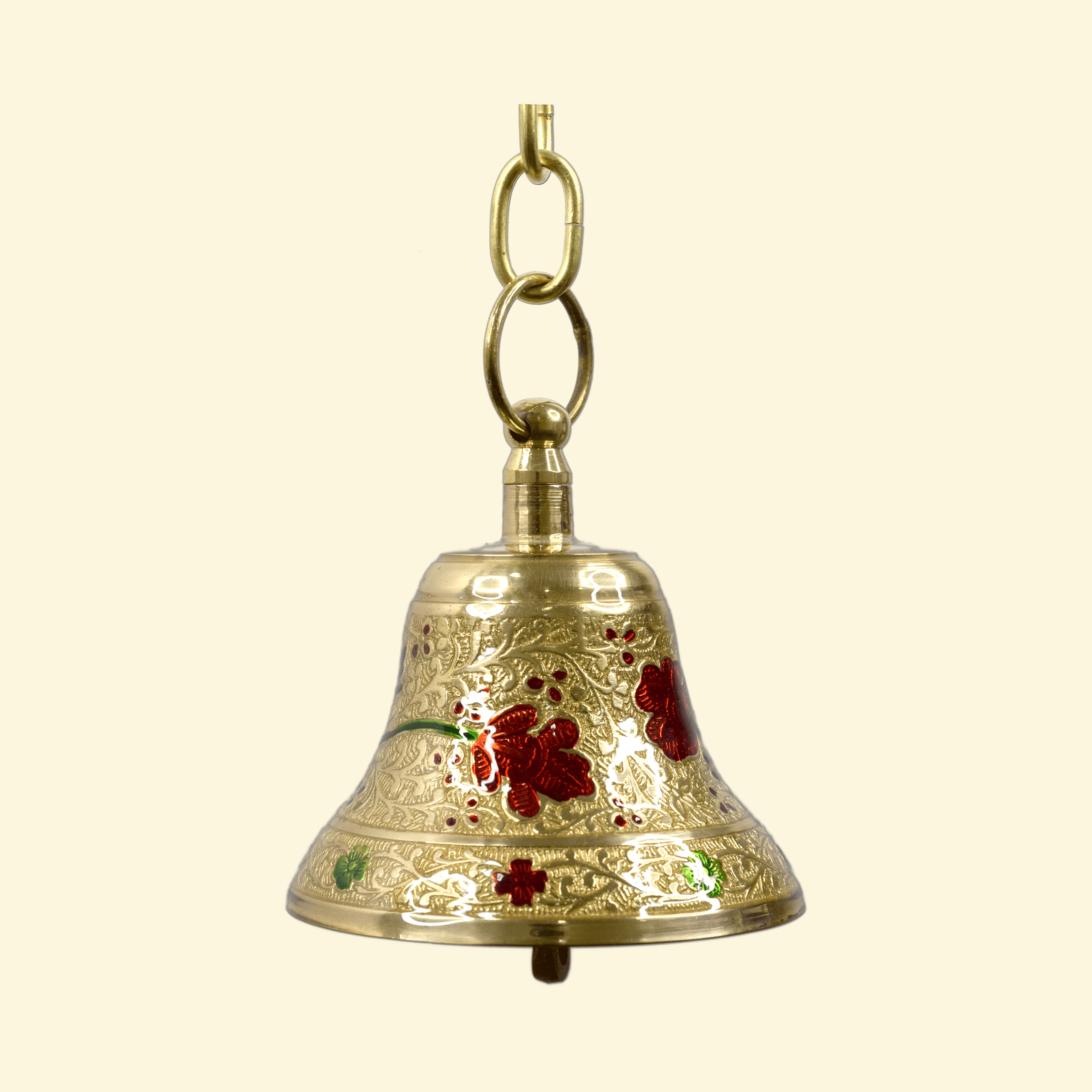 Decorative Brass Hanging Bell For Pooja Mandir – The Mandir Store